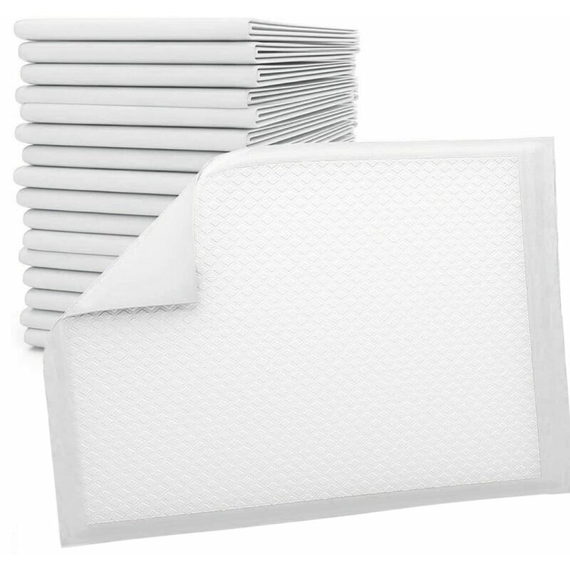 Lot de 50 alèses jetables, imperméables - 60 x 90 cm - Blanc Vivezen