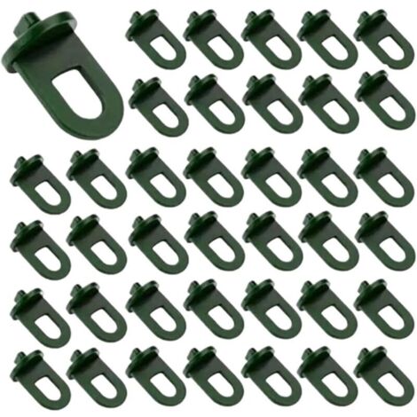 Lot de 50 attaches à clip pour serre, en plastique, pour support de pot de fls, fournitures de jardinage