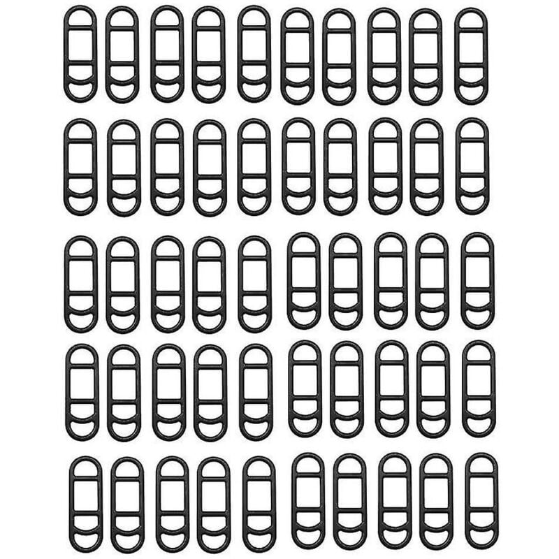 Fei Yu - Lot de 50 bandes de fixation en silicone pour vélo, ceinture en silicone noire, ensembles d'éclairage de vélo en caoutchouc