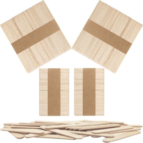 Lot de 50 bâtonnets en bois pour glaces 11410mm, lisses et hygiéniques pour pâtisserie et bricolage