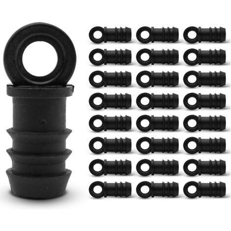 Lot de 50 bouchons d'irrigation goutte à goutte 20 mm  Fermeture hermétique pour tuyau et tuyauterie d'irrigation  Résistant