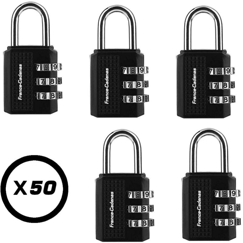 Lot de 50 cadenas à code 3 chiffres Ranger