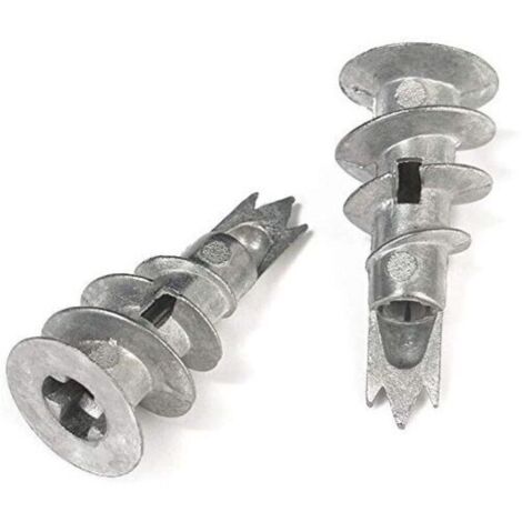 Lot de 50 chevilles de fixation pour plaque de plâtre auto-perçantes - En métal pour plaques de plâtre à une couche et à double couche