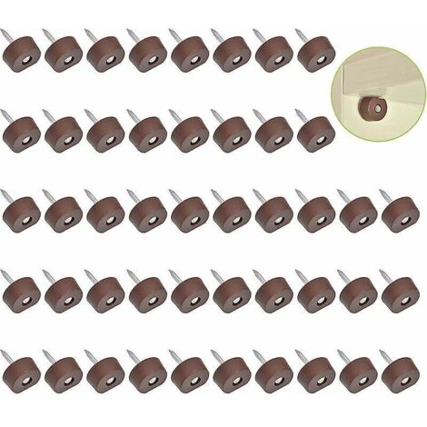 lot De 50 Chevilles D'tagre En Plastique Et Verre Pour Armoire(marron), Vitrine, Bibliothque