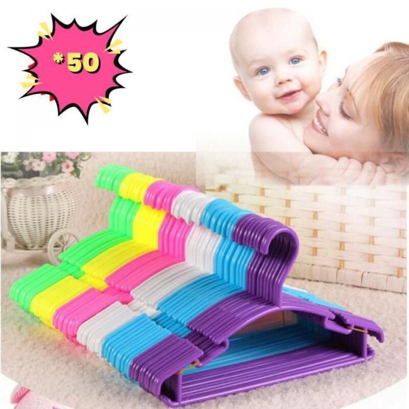 Lot de 50 Cintres en Plastique pour Bébé - 2715cm