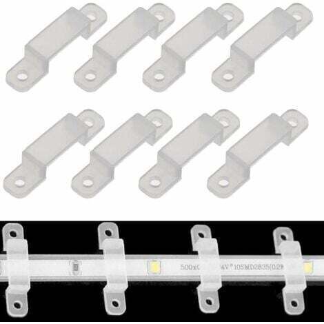 Lot de 50 clips de fixation pour bande lumineuse LED 10 mm à 18 mm