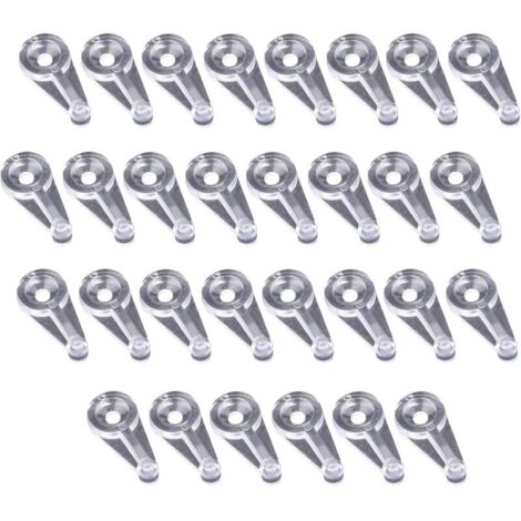 Lot de 50 clips de fixation pour verre - En plastique transparent - Pour montage mural miroir porte d'armoire (4-5 mm)