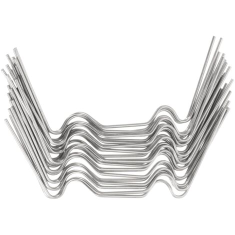 Lot de 50 clips de vitrage en acier inoxydable de type W pour serre – Clips de fixation en fil de 75 mm pour remplacement de vitres