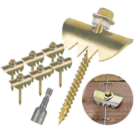 Lot de 50 clous de clôture réutilisables en métal galvanisé – Fixation rapide pour clôture métallique et tissée – Résistance à la rouille