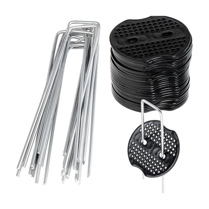 Lot de 50 Clous pour gazon de 150mm 50 entretoises