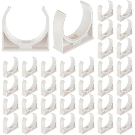 Lot de 50 colliers de serrage en forme de U pour tuyaux PVC de 5 cm (2 pouces) pour support de tubes PEX