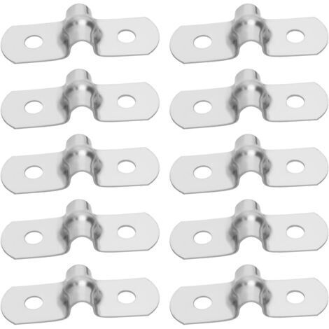 Lot de 50 colliers de serrage M5 en acier inoxydable 304 rigide en forme de U pour tuyau de canalisation fixe