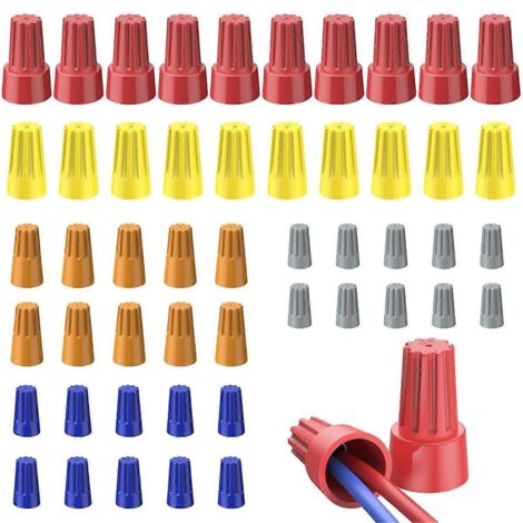 Lot de 50 connecteurs de fils électriques à vis pour câbles de calibre 10-22 AWG (A)