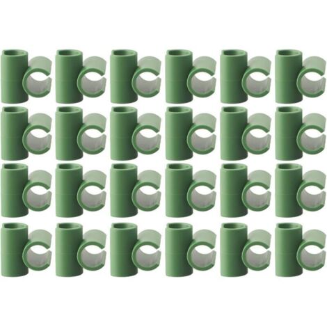 Lot de 50 connecteurs pour plantes de jardin - Outil de fixation pour treillis de plantes - Clips de fixation pour cadre de jardin fixe - Tige pour cage à tomates (11 mm)