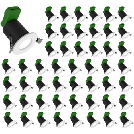 ALUSON Lot de 50 Coupelles RT2020 IP65 Blanches pour Spots LED GU10