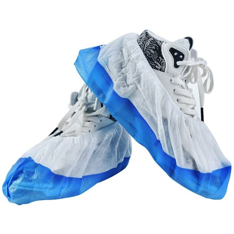 Lot de 50 Couvre-Chaussures réutilisables de qualité supérieure en Plastique avec Semelle antidérapante, avec Semelle antidérapante-Extra Solides et