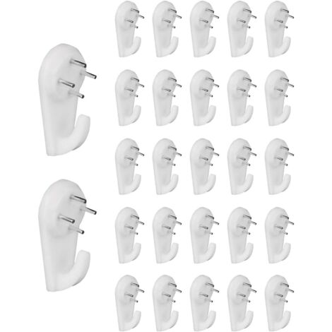 Lot de 50 crochets muraux pour cadres, clous de fixation, kit d'accrochage pour tableaux, photos et miroirs-AquaForge