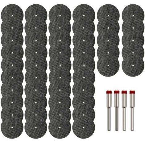 Lot de 50 disques de coupe rotatifs renforcés en fibre de verre de 1-1/4 pouce avec 4 broches, accessoires pour outils rotatifs pour la coupe du métal, du bois et de la pierre.
