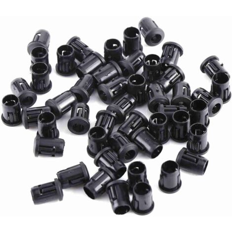 Lot de 50 douilles de lampe LED de 5 mm, support de diode en nylon noir, fixation par clip, utile