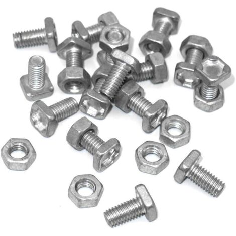 Lot de 50 écrous et boulons en aluminium haute résistance – Pour fixation supports étagères – Installation serre facile