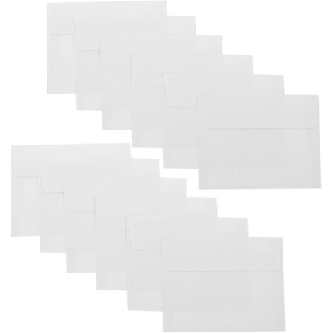 Lot de 50 Enveloppes Blanches Autocollantes A2 en Papier Double Couche