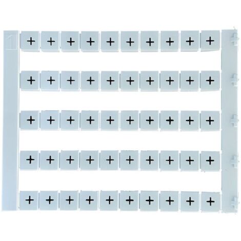 Lot de 50 étiquettes de marquage blanche 5x5mm, impression "+" - IMO
