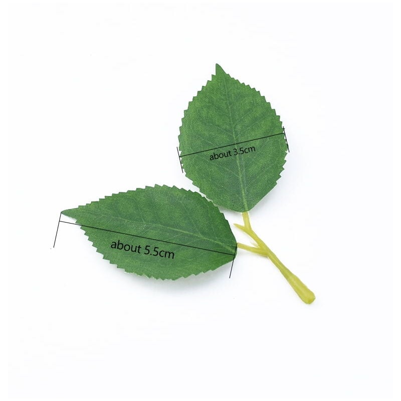 Feiyue - Lot de 50 feuilles de rose artificielles à faire soi-même, coffret cadeau, vase pour décoration d'intérieur, scrapbooking, Noël, feuilles de