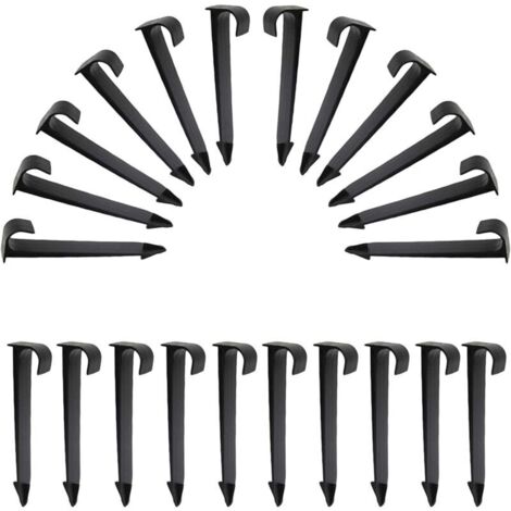 Lot de 50 fixations pour tuyau d'arrosage Noir