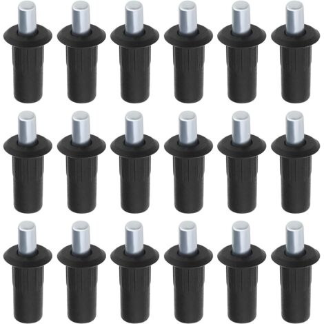 Lot de 50 Goupilles de Réparation à Ressort pour Porte d'armoire Broches de Réparation d'amortisseur Persienne Remplacement aux Outils de Fenêtre Meubles d'armoire Goupilles de Réparation(noir)