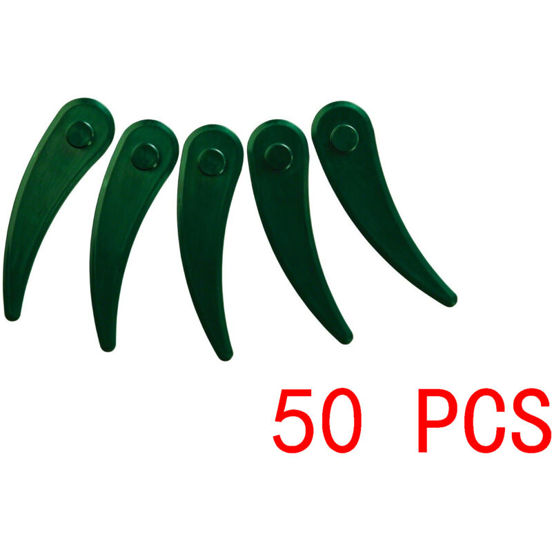 Lot de 50 Lame en plastique remplaçable verte pour tondeuse Bosch art 23-18 Li art 26-18 Li Coocheer