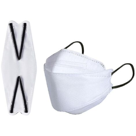 Lot de 50 masques KN95, masques de protection pour adultes Morandi FFP2, masques de protection à 4 couches KF94, blancs