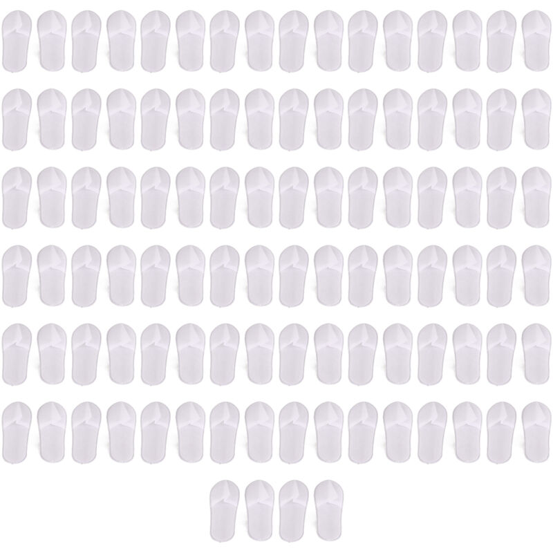 Lot de 50 paires de chaussons jetables antidérapants unisexes portables pour la maison, le spa, l'hôtel, les invités de la fête (tableau blanc non