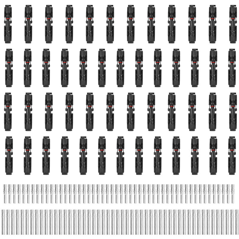 Lifcausal - Lot de 50 paires de connecteurs solaires mâles/femelles pour câbles de panneaux solaires, terminaux IP67 étanches pour câbles pv 2,5/4/6