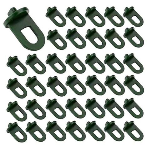 Lot de 50 pinces de serre avec fixation ultra-résistante et œillets - Le meilleur support pour treillis et plantes dans votre serre - Accessoires pour serre