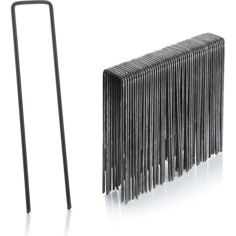 Lot de 50 Piquets d'Ancrage en Acier 150mm x 40mm x 3mm pour Fixation Solide