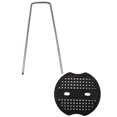 Lot de 50 piquets de fixation de 2,5 mm d'épaisseur et de 15 cm de longueur pour toiles de paillage et bâches de jardin et de tente