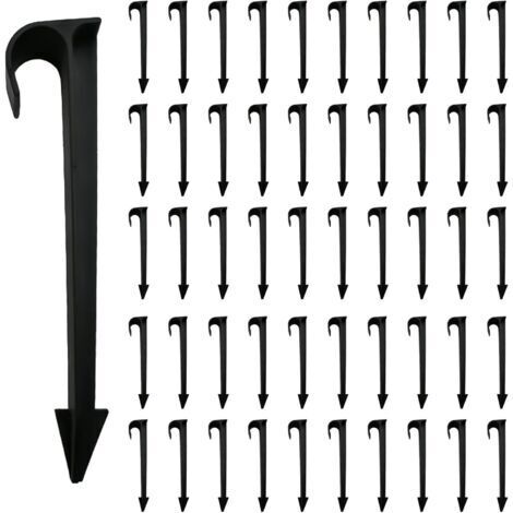 Lot de 50 piquets de Fixation de Tuyau d'arrosage de Jardin Ancrage au Sol piquets de Terre pour système d'irrigation pour Irrigation du Jardin, ancrage au Sol piquets de Terre Tuyau perlé, 11