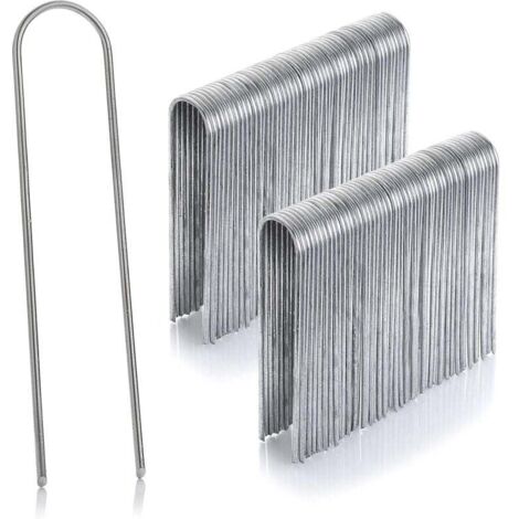 Lot de 50 piquets de Fixation en Acier galvanisé Inoxydable H100mm, L25mm, Ø2,9 mm