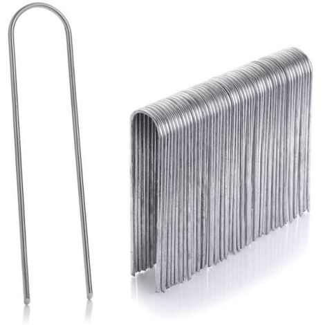 Lot de 50 piquets de fixation en acier galvanisé inoxydable H150mm - pour bâches, tuyaux et câbles