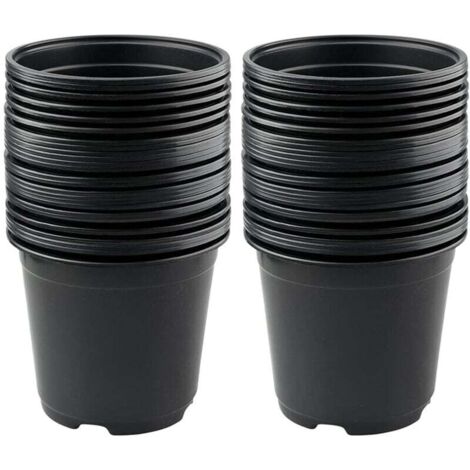 Lot De 3 Plateaux De Culture Noirs - Dimensions 50,8x25,4x4 Cm (20x10x1,6 Pouces) - Sans Trous De Drainage - Pour Semis, Hydroponie, Serre - Réutilisables