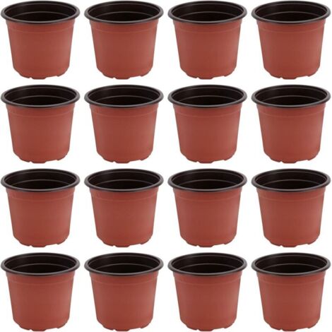 Lot de 50 Pots de semis en Plastique Pots de Fleurs Pots de Plantes Plastique De Plantes À Fleurs Graine De Démarrage Pot (Diamètre 120mm) (50PCS) H156