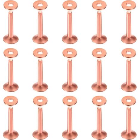 Lot de 50 rivets et fraises en cuivre de 10 × 3,3 × 19 mm pour ceintures, portefeuilles, colliers, produits en cuir, loisirs créatifs