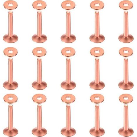 Lot de 50 rivets et fraises en cuivre de 10 × 3,3 × 19 mm pour ceintures, portefeuilles, colliers, produits en cuir, loisirs créatifs