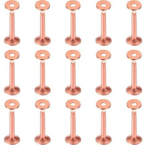 Lot de 50 rivets et fraises en cuivre de 10 × 3,3 × 19 mm pour ceintures, portefeuilles, colliers, produits en cuir, loisirs créatifs