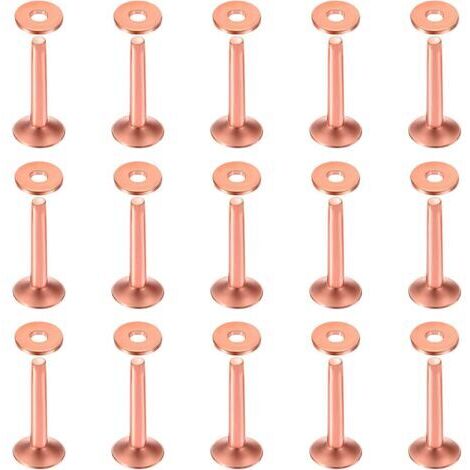 Lot de 50 rivets et fraises en cuivre de 10 × 3,3 × 19 mm pour ceintures, portefeuilles, colliers, produits en cuir, loisirs créatifs