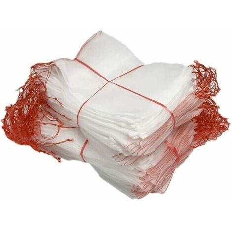 Lot de 50 Sacs en Filet Anti-Insectes,Filet de Jardin Protection en Nylon,Sac Protection Fruits et Plantes Rutilisables,Sachet pour Raisin Anti-Oiseaux avec Cordon de Serrage (25 x 15cm)