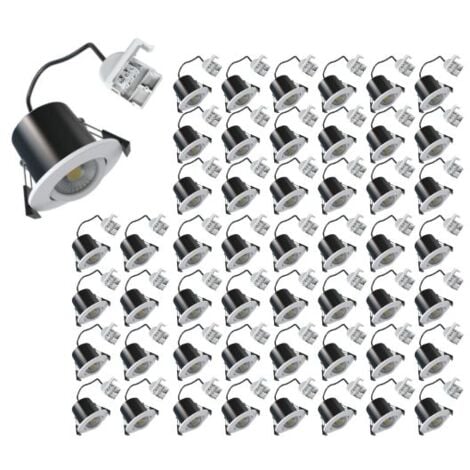 ALUSON Lot de 50 Spots LED Encastrables Orientables RT2020 D67 5W/8W IP65 CCT Recouvrables et Variables Blancs - 60 ° - Switch 2700-3000-4000-6000K