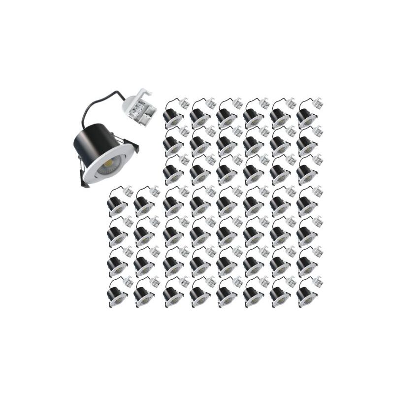Lot de 50 Spots led Encastrables Orientables RT2020 D67 5W/8W IP65 cct Recouvrables et Variables Blancs - 60 ° - Switch 2700-3000-4000-6000K