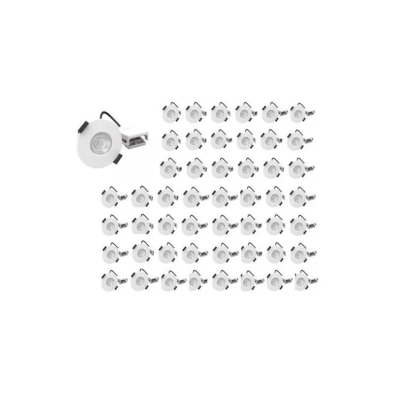Aluson - Lot de 50 Spots led Encastrables RT2020 D67 5W/8W IP65 cct Recouvrables et Variables Blancs - 60 ° - Switch 2700-3000-4000-6000K