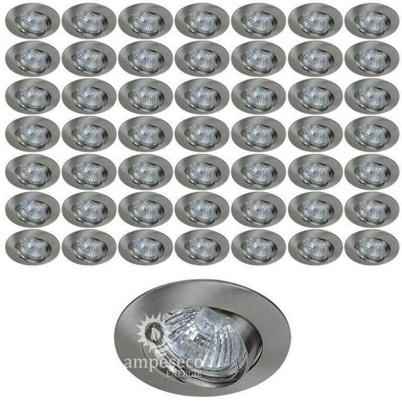 Lampesecoenergie - Lot de 50 Support Encastrable Aluminium Orientable Diametre 81mm ref.970
